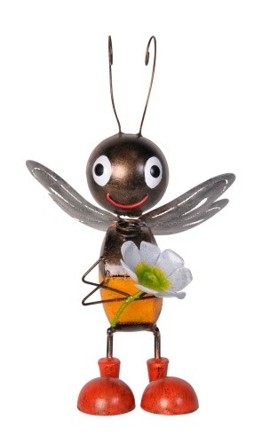Biene mit blume mehrfarbig - biene,