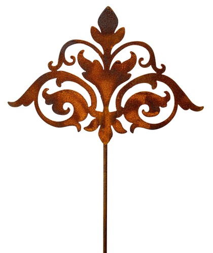 Edelrost gartenstecker barock - gartenstecker,