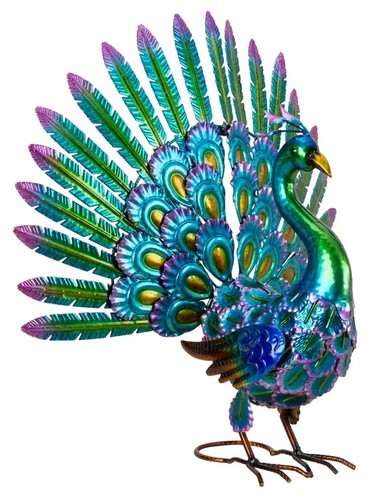Metall pfau vogel - , dekoration