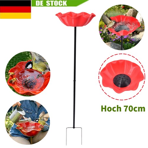 Vogeltränke blumenform metall - vogeltränke,
