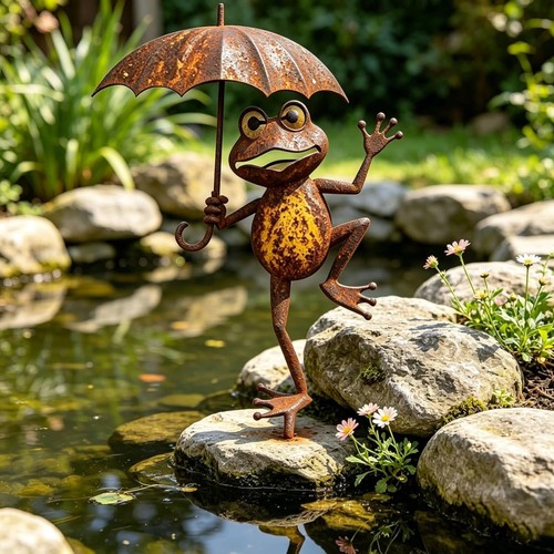 Frosch gartendeko metall - frosch,