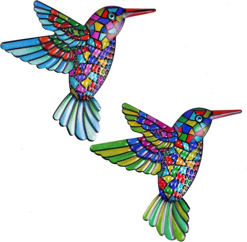 Metall kolibri wanddekoration - metall,