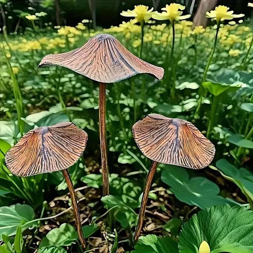 Pilzform gartenstecker rost - pilzform,